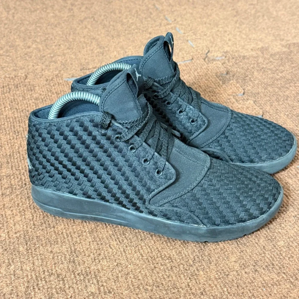 Jordan Horizon Low BG Triple Black Woven Sneakers 881461-003 Mens 7Y Womens 8.5